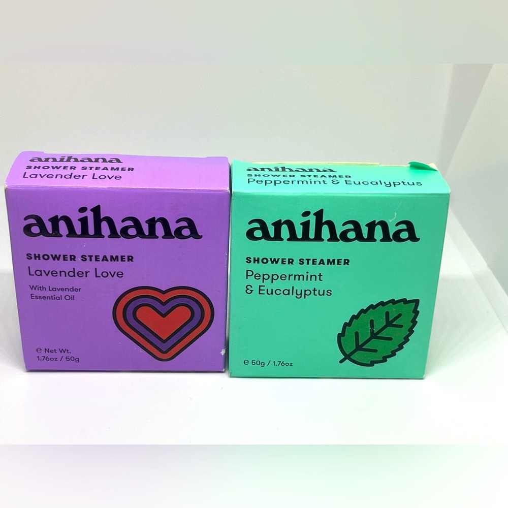 Anihana Shower Steamer Peppermint + Eucalyptus & Lavender Love 50g/Ea~one of ea